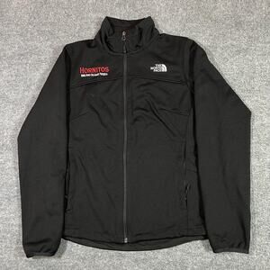 The North Face Softshell Jacket Womens Medium Black Full Zip Hornitos Logo